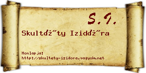 Skultéty Izidóra névjegykártya
